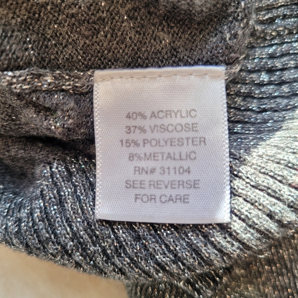 Madison gray and silver metallic sweater - Picture 7 of 7